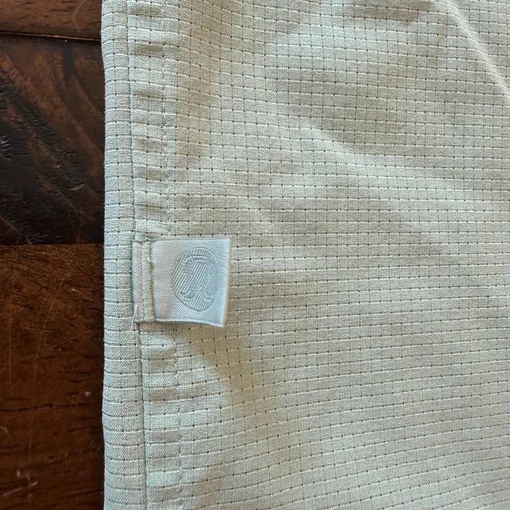 Lululemon Shirt Mens Green Large Airing Easy Camp Cotton Snap Short Sleeve - Picture 5 of 8